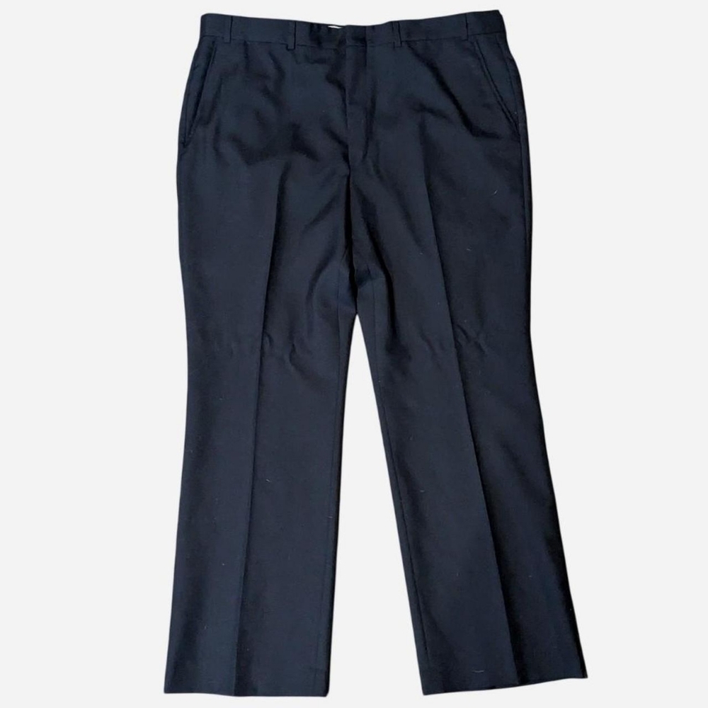 Executive Collection Navy Blue Wool Blend Dress Slacks